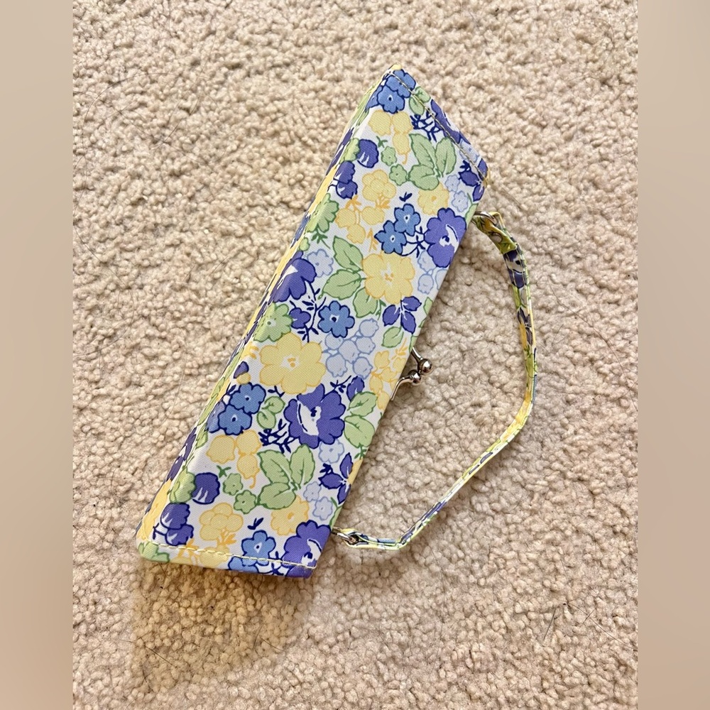 Laura Ashley Yellow and Blue Floral Clutch - Picture 3 of 4